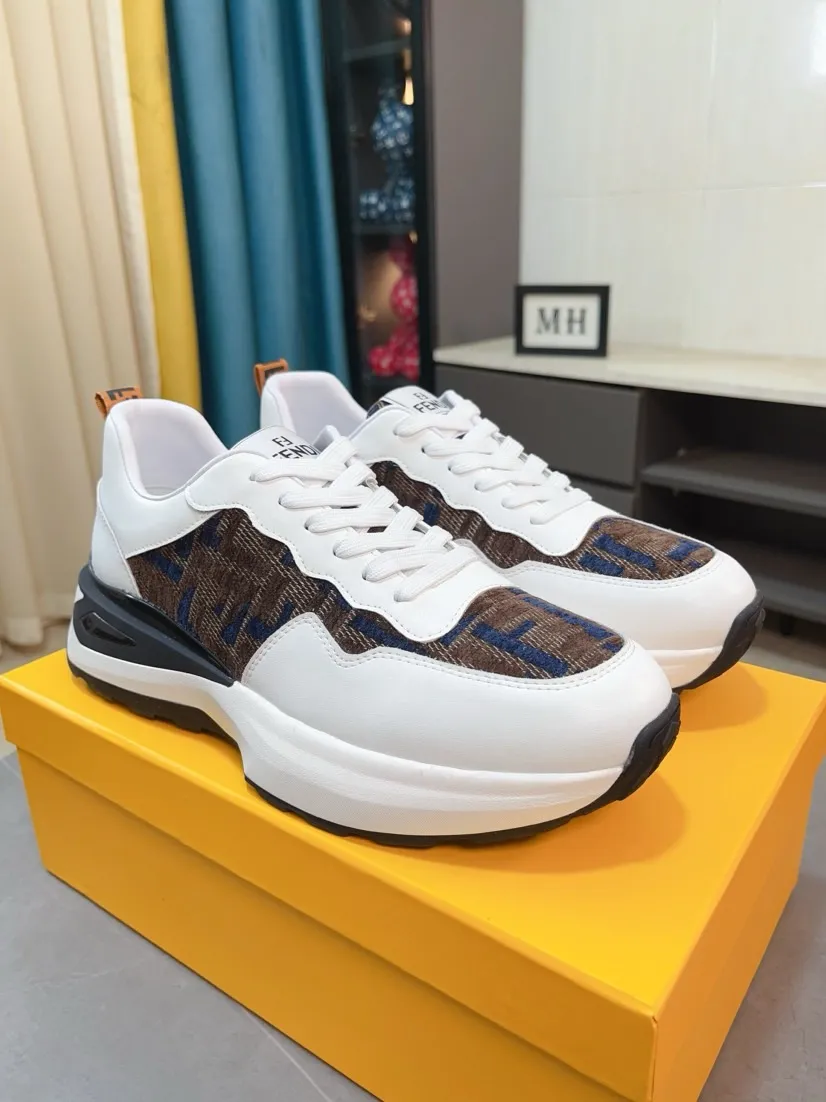 Factory price 458🌹🌹[fendi] Fendi classic and comfortable men, this complex sneaker is made of soft calfskin➕genuine leather lining➕original ultra-light rubber material rough outsole. This unique light and thin style is suitable for the casual and exquisite sensibility of this season. It is comfortable and natural on the feet. It is an everyday style for casual travel in autumn and winter! 38/44